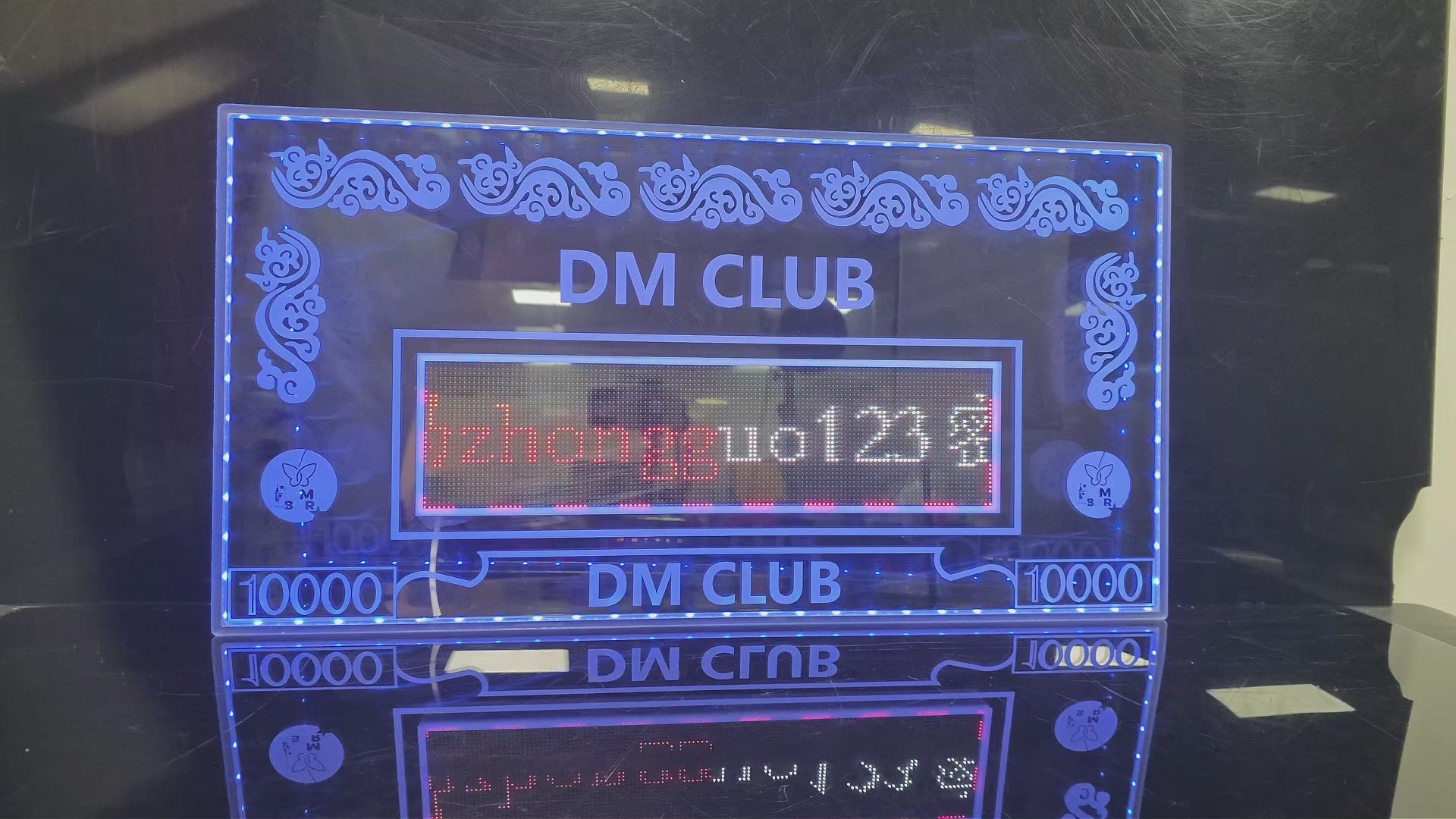 LED Acrylic Glowing Hand Sign Video Demo, Bar Nightclub Light Up Board Dynamic Display